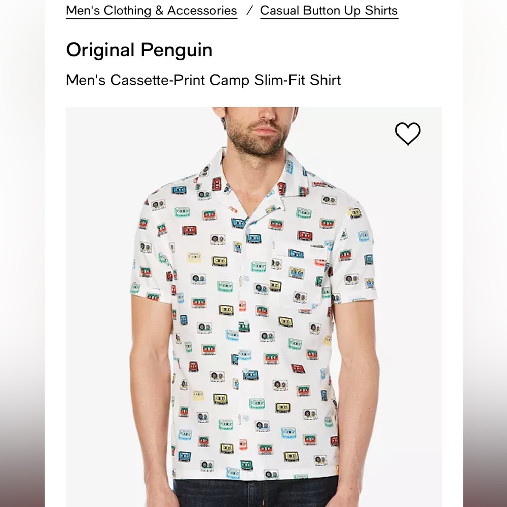 Original Penguin Cassette Tape shirt